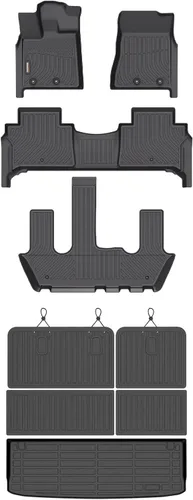 Miniatura 16 de Alfombrillas y forro de carga para Jeep Grand Cherokee L 2021-2025 (solo para 6 plazas sin consola central), alfombrillas de automóvil TPE para todo