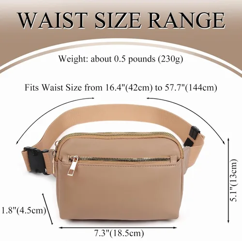 Miniatura 3 de Riñonera cruzada para mujer, cangurera de moda para mujer, cintura pequeña, bolsa de pecho con correa ajustable, 02 Albaricoque PU