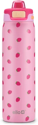 Miniatura 45 de Ello Pop & Fill Insulated Stainless Steel Water Bottle with Quick Fill Lid, Leakproof Locking, Sip or Chug Spout, BPA-Free, Double Wall Vacuum Negro