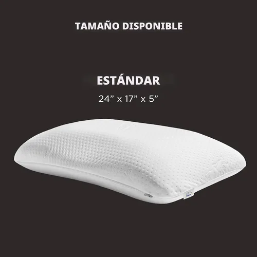 Miniatura 7 de Tempur-Pedic Almohada Symphony de Espuma Viscoelástica Sensación Suave de Lujo, Estándar, Blanco