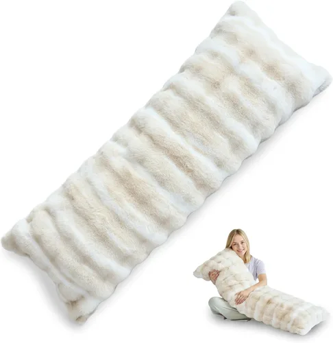 OMEO Almohada de invierno esponjosa de cuerpo completo – Almohada de embarazo de espuma viscoelástica, almohada de lactancia para dormir de lado,