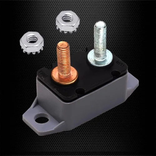 Miniatura 7 de Ampper Disyuntor de reinicio automático de 12 V a 24 V CC con perno de cubierta para automóviles y más (50 A, 2 piezas)