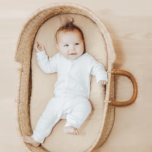 Miniatura 3 de Konssy Sábanas de muselina para cuna de bebé para niña y niño, paquete de 2, sábanas ajustadas transpirables para cuna de bebé aptas para cuna