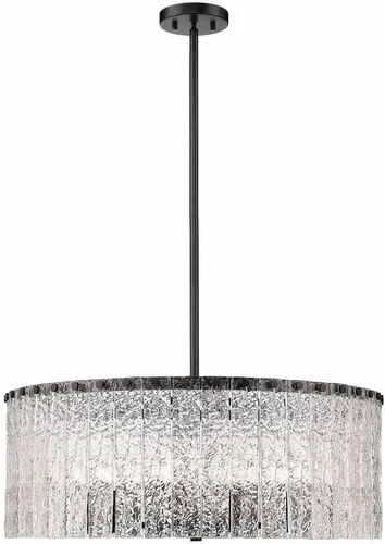 Z-Lite 1943P26-MB Glacier - Colgante de 10 luces en estilo contemporáneo-11 pulgadas de alto y 26.75 pulgadas de ancho, color acabado: negro mate