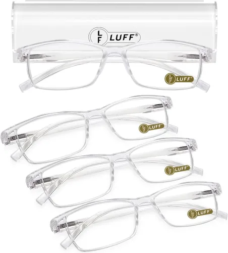 Miniatura 9 de LUFF 4 lentes de lectura anti-Blu-Ray Uv400, lectores de sol con bisagras de resorte (2.0X)