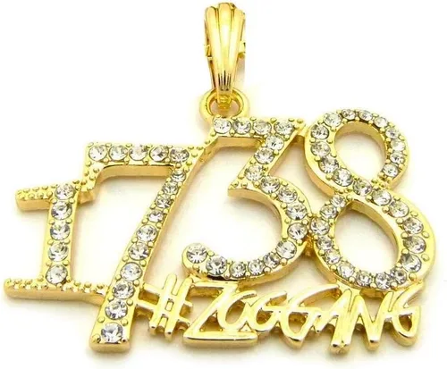 Shiny Jewelers USA Collar de cadena cubana para hombre, 1738, zoológico, remy, boyz, micro, colgante, caja cubana, joyería de hip hop