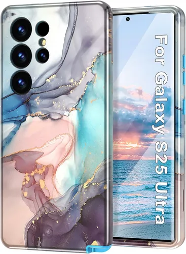 Miniatura 52 de Btscase para Samsung Galaxy S25, [Probado contra caídas de grado militar] Funda protectora de diseño de patrón de mármol, resistente, delgada