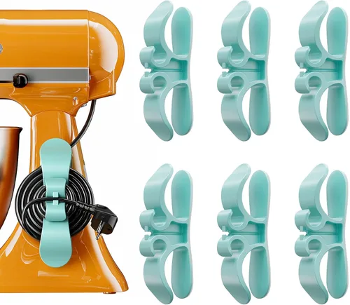 Organizador de cables de 6 piezas para electrodomésticos, organizador de cables de electrodomésticos de cocina mejorado, organizador de alambre para