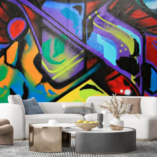 Miniatura 31 de SIGNFORD - Papel tapiz de colorido diseño de graffiti, removible para dormitorio o sala de estar, 100 x 144 pulgadas Graffitis-1911-m04