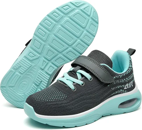 Miniatura 6 de DNOEKW Zapatos deportivos para correr para niños y niñas, tenis para caminar al aire libre, atléticos, gimnasio, ligeros, transpirables