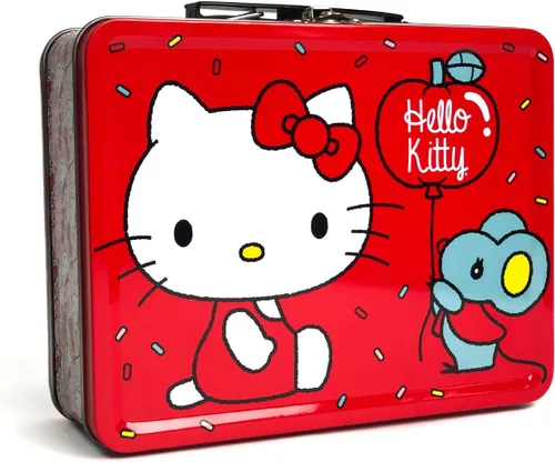 Miniatura 2 de Juego de regalo de Hello Kitty: caja de lata de almuerzo de Hello Kitty, botella de agua, rompecabezas, calcomanías y estuche para lápices.
