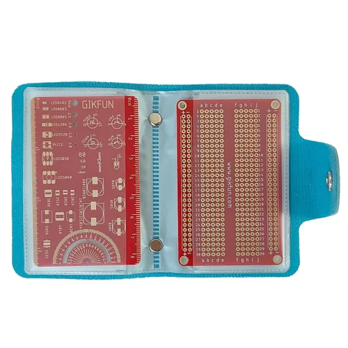 Miniatura 3 de Gikfun Regla de PCB y referencia de componentes SMD, herramienta de medición con condensador de resistencia, plantilla IC para ingenieros