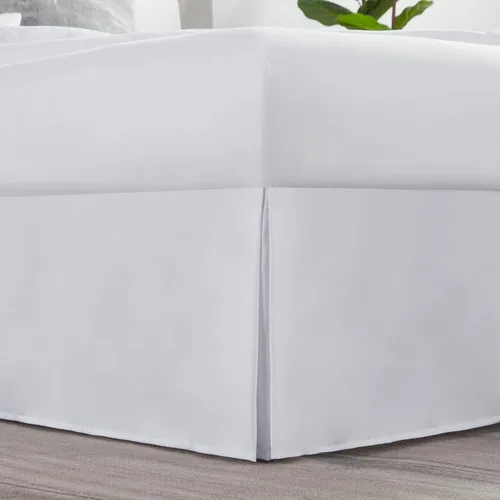 Miniatura 2 de Nestl Falda de cama individual blanca – Falda de cama de tamaño individual de 14 pulgadas de caída – Faldas de cama de microfibra cepillada – Falda