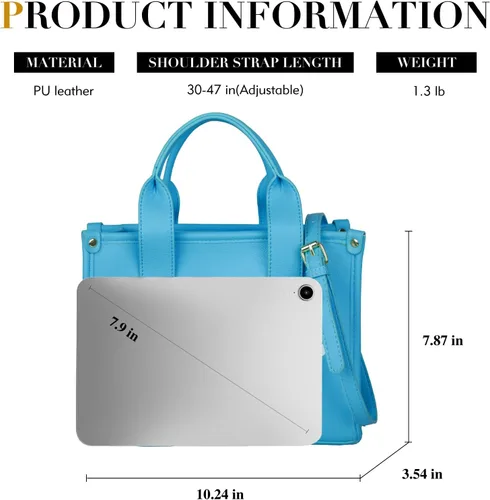 Miniatura 3 de Bolso de mano para mujer, bolso de mano de cuero a la moda, pequeño bolso cruzado personalizado con asa superior para el trabajo y viajes