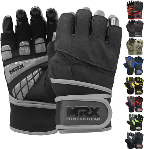 MRX - Guantes de levantamiento de pesas para hombres, guantes de entrenamiento para hombre, guantes de levantamiento de muñeca, guantes de gimnasio