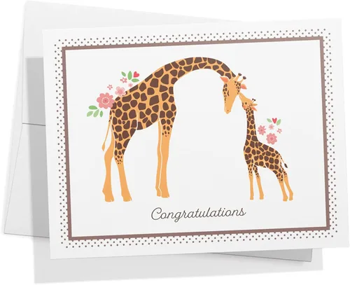 Miniatura 4 de Twigs Papel – Surtido de tarjetas de felicitación para baby shower en blanco con sobres, tarjetas de felicitación para niños y niñas, tarjetas