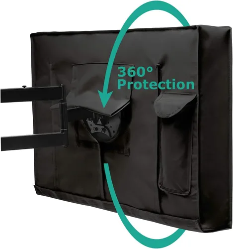 Miniatura 8 de SunPatio Funda resistente a la intemperie para TV para pantallas planas de 41 a 43 pulgadas, protector de pantalla impermeable con bolsillo remoto
