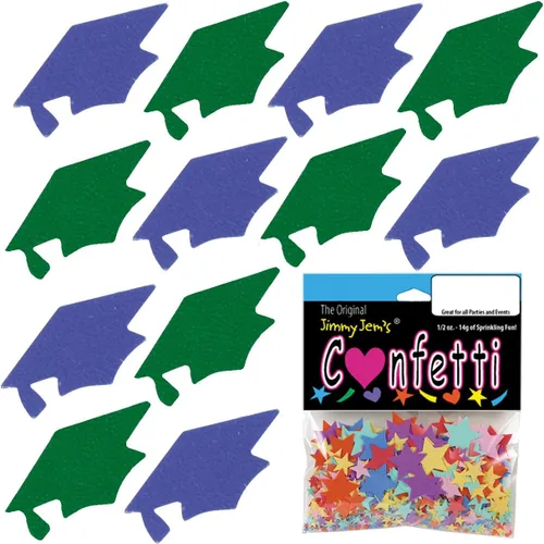 Miniatura 167 de Confetti Grad Cap Negro, Azul Marino Combo - 2 bolsas de media onza (1 oz)