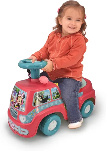 Miniatura 4 de Kiddieland Disney Minnie Mouse Camper - Auto de empuje para niños pequeños con almacenamiento, más de 12 meses, límite de 55 libras