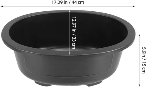 Miniatura 4 de DOITOOL 2 macetas de entrenamiento de bonsái de plástico de 17 pulgadas con orificio de drenaje, maceta ovalada para bonsái, macetas de cultivo