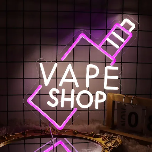 Miniatura 7 de Smoke Shop - Letrero de neón para publicidad de tienda de negocios, luz de cueva de hombre, decoración de bar o garaje, luz de vibraciones para pub