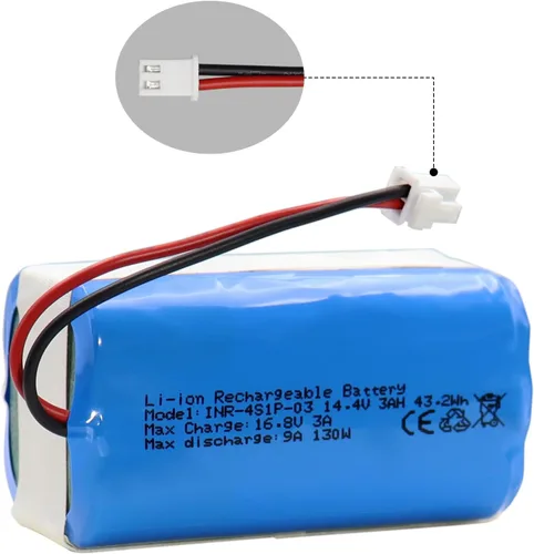 Miniatura 3 de KBT - Batería de repuesto para aspiradora de 14.4 V, 3000 mAh, gran capacidad, compatible con Shark Ion R75, R85, RV850, S87, AV752, AV751, RV761