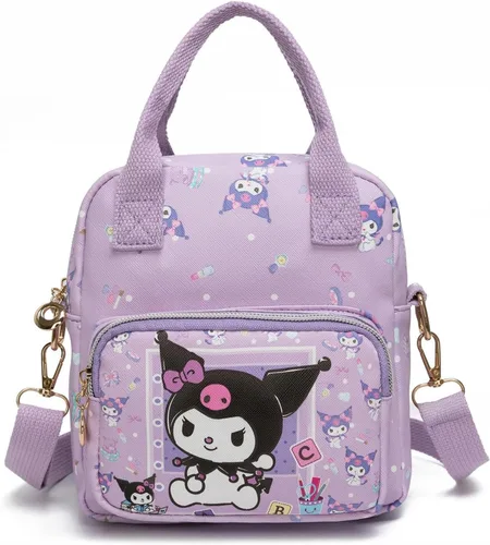 Miniatura 8 de Linda bolsa de lona con dibujos animados, mochilas bandolera para niñas, mochila con correa ajustable, los mejores regalos para ella