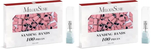 Miniatura 24 de MelodySusie - 100 bandas de lijado para brocas de uñas para lima eléctrica, de grano #80 grueso para limar uñas acrílicas, manicura y pedicura