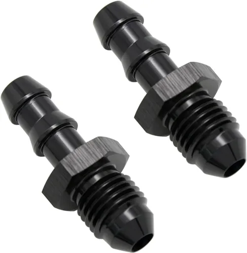 Miniatura 11 de Negro recto aluminio 4AN macho Flare a 1/4 "(6.3mm) Barb Push Hose Barb Fitting Adapter