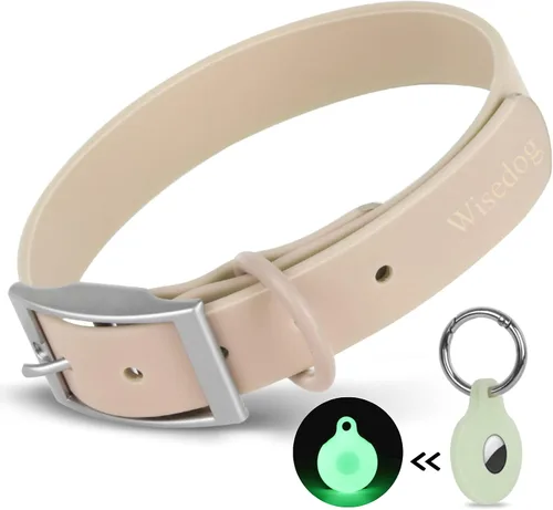 Miniatura 19 de Wisedog Collar de perro impermeable: ajuste múltiple de 7 a 23.6 pulgadas, correa recubierta de goma suave, fácil de limpiar, para perros pequeños