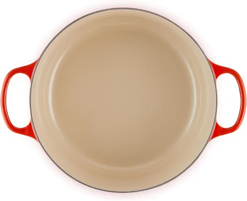 Miniatura 3 de Le Creuset Horno holandés redondo de hierro fundido esmaltado, 9 cuartos de galón, Cereza Cerise