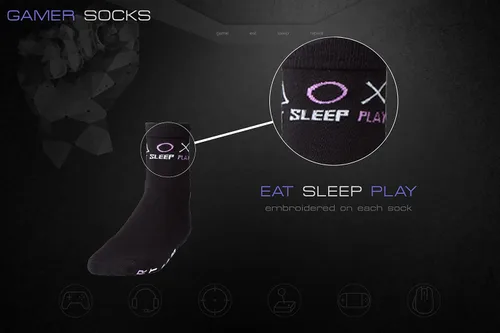Miniatura 5 de Gamer - Calcetines Do Not Disturb, calcetines geniales para juegos y regalos novedosos de Navidad, calcetines de videojuegos locos