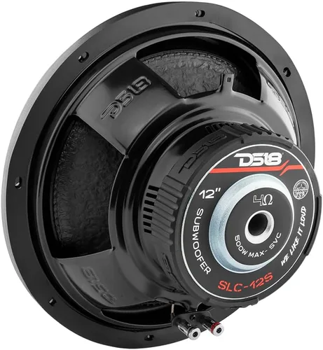 Miniatura 4 de DS18 SLC12S - Altavoz de audio para subwoofer para automóvil, cono de fibra de vidrio de 12 pulgadas, canasta de acero negro, bobina de voz única