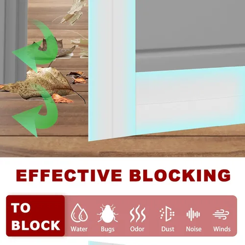 Miniatura 3 de Burlete autoadhesivo para puerta, tapón flexible para puerta de ducha, sello inferior de silicona para ventanas corredizas de vidrio y espacios