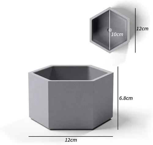 Miniatura 2 de NICOLE Molde de silicona para maceta, moldes de cemento para cenicero, moldes para plantas suculentas