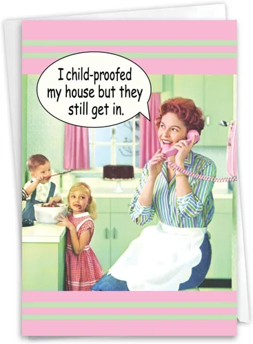 Miniatura 8 de NobleWorks - Divertida tarjeta del día de la madre con sobre - Saludos amorosos y humorísticos para mamá - Nombre real Isn't Mom 0207