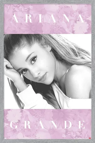 Miniatura 17 de Trends International Ariana Grande - Póster de pared floral, 14.725 x 22.375 pulgadas, versión enmarcada de madera de granero