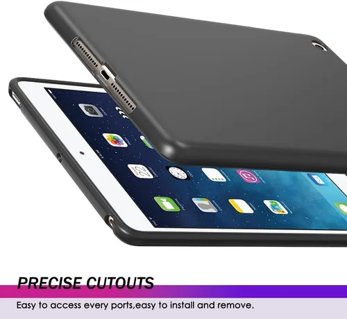 Miniatura 3 de Puxicu Funda para iPad mini 1 2 3, diseño delgado mate TPU goma suave TPU cubierta protectora para 7.9 "iPad mini funda 1ª 2ª 3ª generación, negro