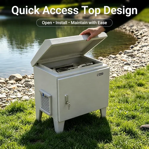 Miniatura 2 de ASC01 Gabinete al Aire Libre Resistente a la Intemperie para Estanque, Jardín de Agua, Carcasa para Aireador de Estanque, Bomba de Aire de 19