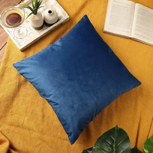 Miniatura 4 de RELY+ Paquete de 2 fundas de almohada de terciopelo de 18 x 18 pulgadas, suaves, acogedoras, lisas, decorativas, fundas de cojín de lujo para sofá