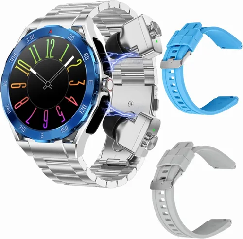 Reloj inteligente F33 con auriculares 3 en 1 MP3 Bluetooth 1.43 pulgadas Smartwatch Auriculares inalámbricos incorporados Altavoz Rastreador de