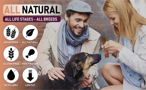 Miniatura 4 de Pet Jerky Factory Golosinas prémium de pollo y batata para perros de 12 oz. 100% grado humano Fabricado en EE.UU. Alto en proteínas Sin