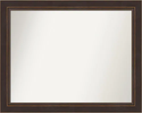 Miniatura 81 de Amanti Art Espejo de baño de bronce para sobre el fregadero, 24 x 24 pulgadas, espejo cuadrado de bronce Lara para tocador, marco de madera