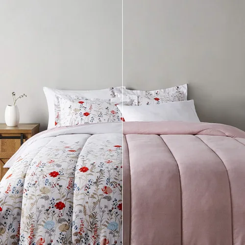 Miniatura 9 de Amazon Basics - Juegos de edredón tamaño Twin/Twin XL, ropa de cama reversible de microfibra ultra suave y ligera de 2 piezas, azul denim/rayas