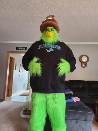 Miniatura 8 de WPOYM Máscara de Navidad para cosplay accesorios de máscara de monstruo verde accesorios de disfraz de mascarada máscara de cabeza completa de látex