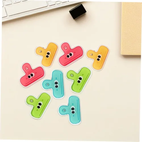 Miniatura 4 de NOLITOY Clip de ojo pequeño lindo carpeta bolsa de alimentos clips bolsa de café clips pequeños clips clips de papel clip plástico chica corazón
