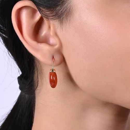 Miniatura 4 de Gempires Aretes Colgantes de Gemas Hechos a Mano, Aretes de Cristal Minimalistas y Simples, Joyería Hipoalergénica, Chapados en Oro, Diseño Clásico