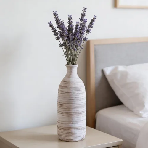 Miniatura 26 de ALMA Jarrón blanco alto para piso, jarrón extra grande de 18'' para ramo de flores secas de hierba de las pampas, jarrones grandes de cerámica
