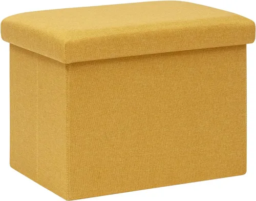 Miniatura 9 de B FSOBEIIALEO Cubo otomano plegable de almacenamiento con piel sintética para sala de estar, dormitorio, oficina en casa, reposapiés de Negro