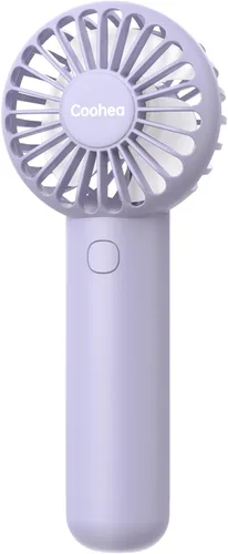 Miniatura 11 de Coohea Mini Ventilador de Mano, Diseño Pequeño y Bonito, 3 Velocidades Potentes, Batería Recargable USB Operada, Ventilador Personal Portátil